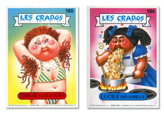 Les Crados : cartes de collection